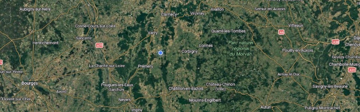 Plan gite Tannay Bourgogne